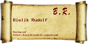 Bielik Rudolf névjegykártya